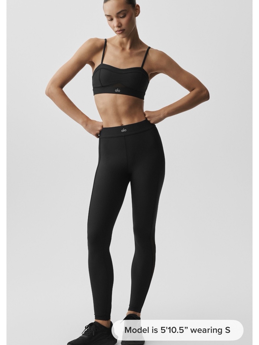 ALO Yoga Black High-Waist Performance Leggings and zip up set - Picture 7 of 16